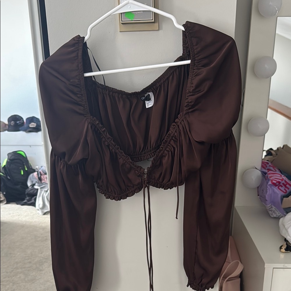 Elegant Brown Women's Top